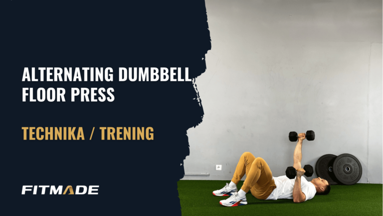 Alternating dumbbell floor press