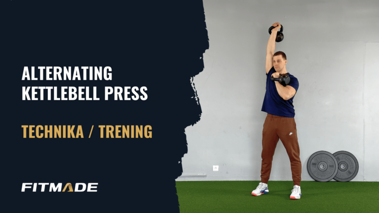 Alternating kettlebell press