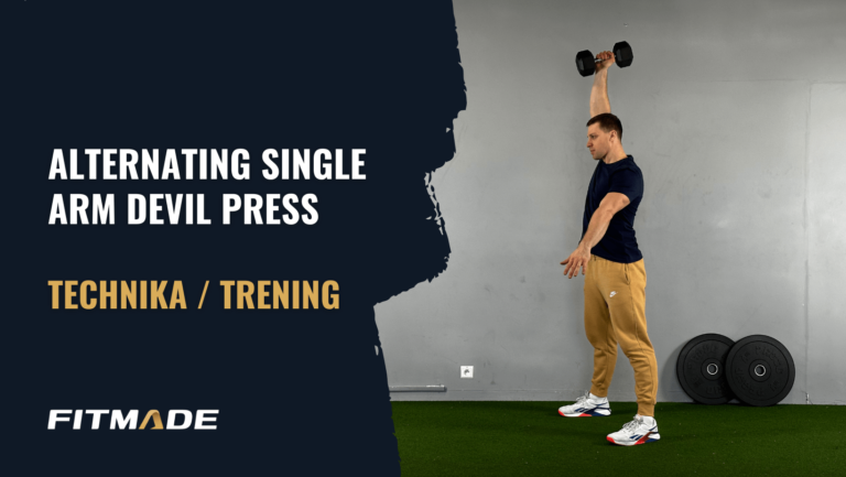 Alternating single arm devil press