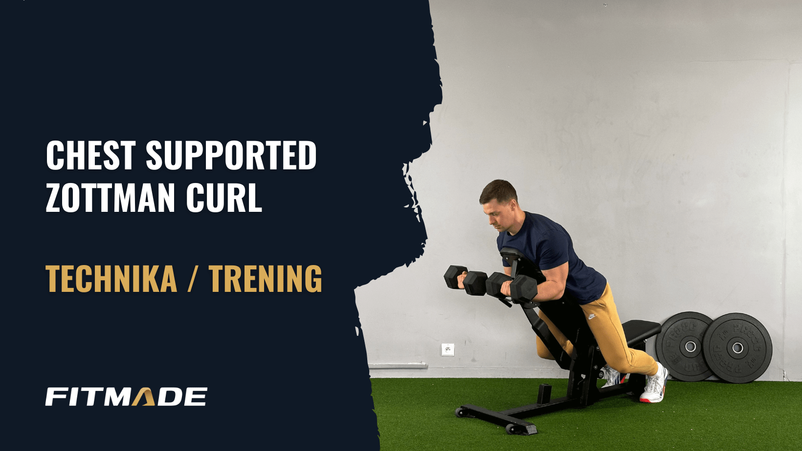 Chest supported zottman curl