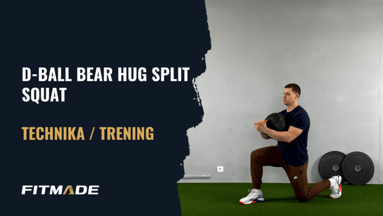 D-Ball bear hug split squat