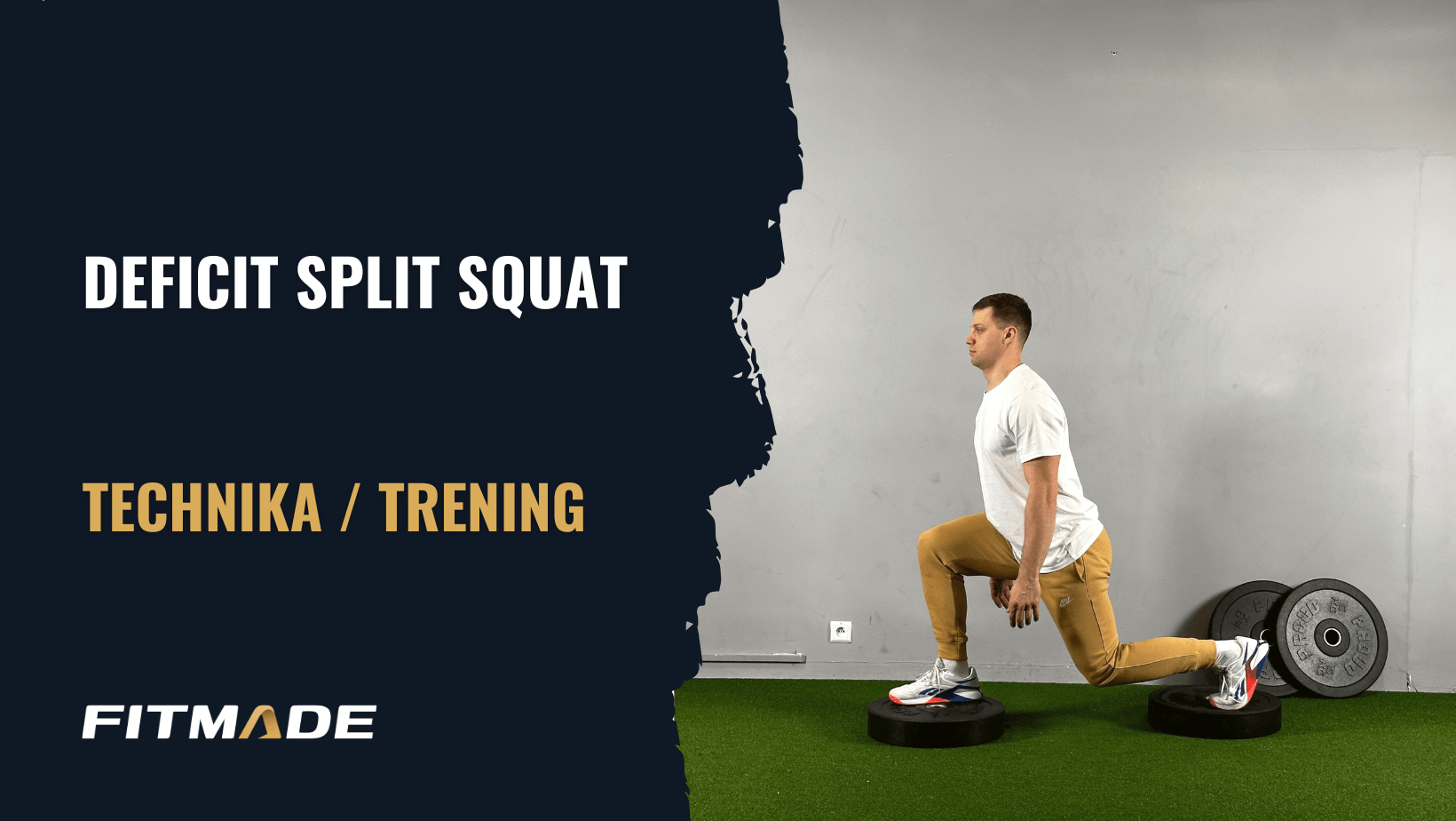 Deficit split squat