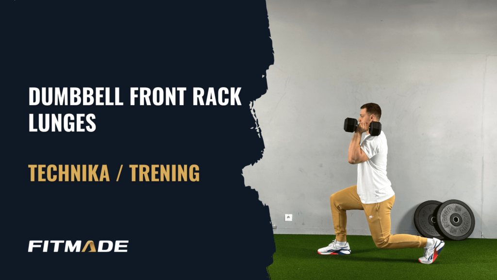 Dumbbell front rack lunges