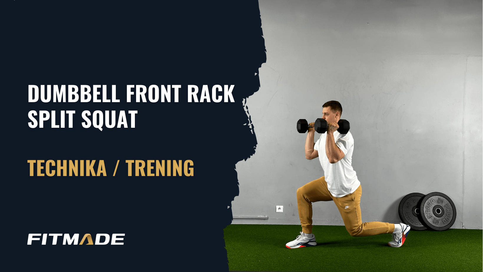 Dumbbell front rack split squat