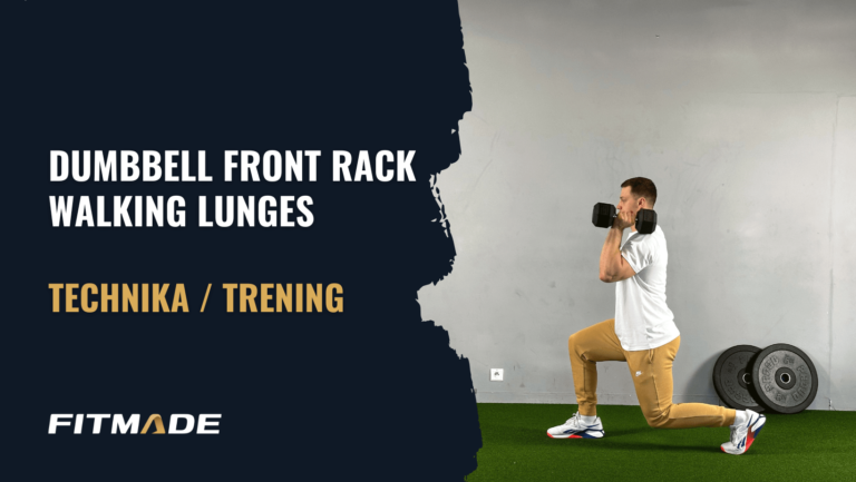 Dumbbell front rack walking lunges