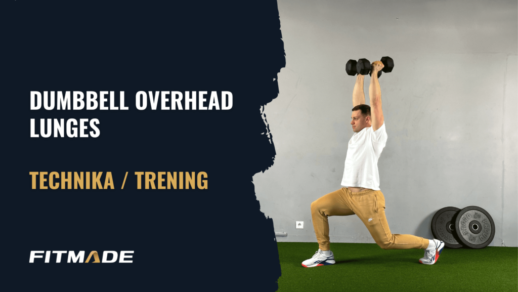 Dumbbell overhead lunges