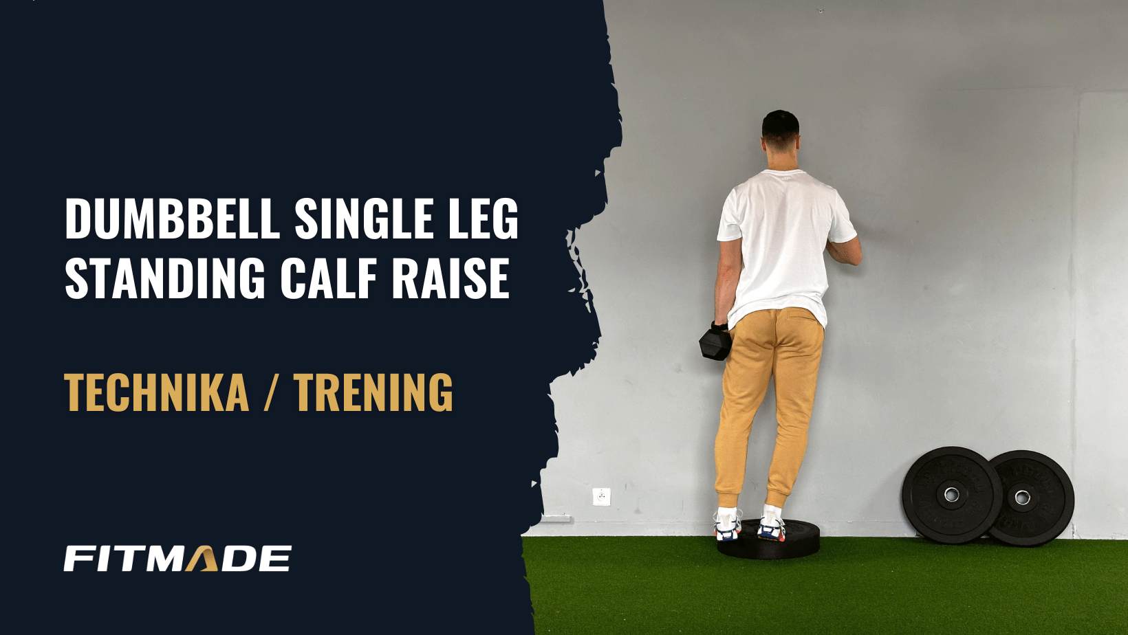 Dumbbell single leg standing calf raise