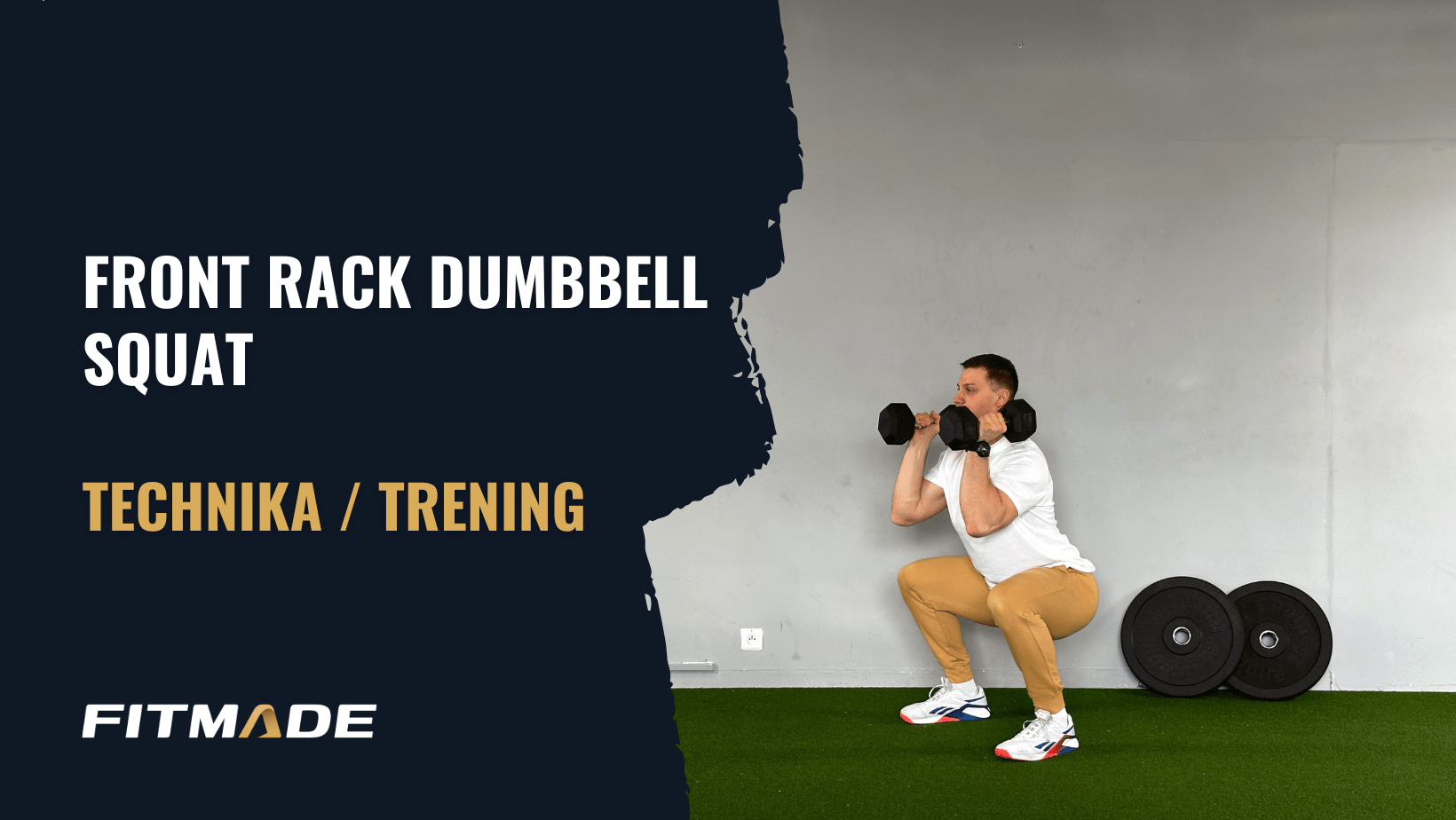 Front rack dumbbell squat