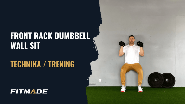 Front rack dumbbell wall sit