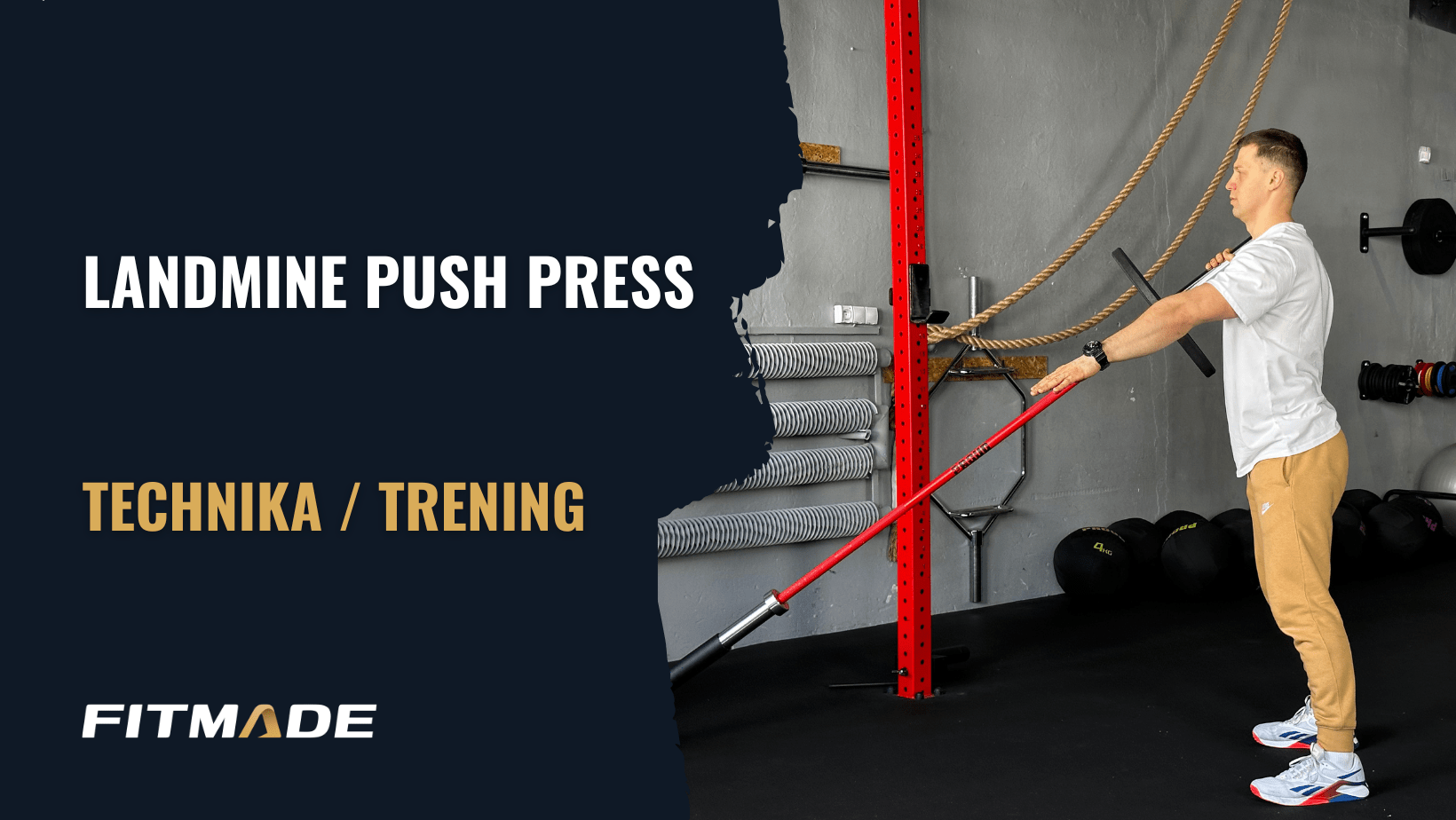 Landmine push press