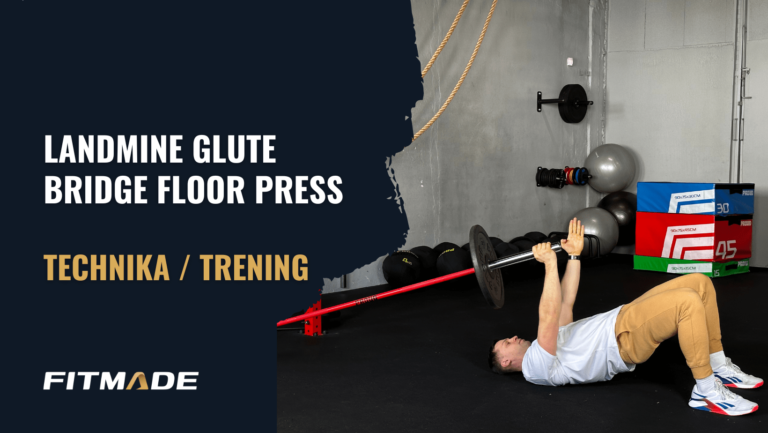 Landmine glute bridge floor press