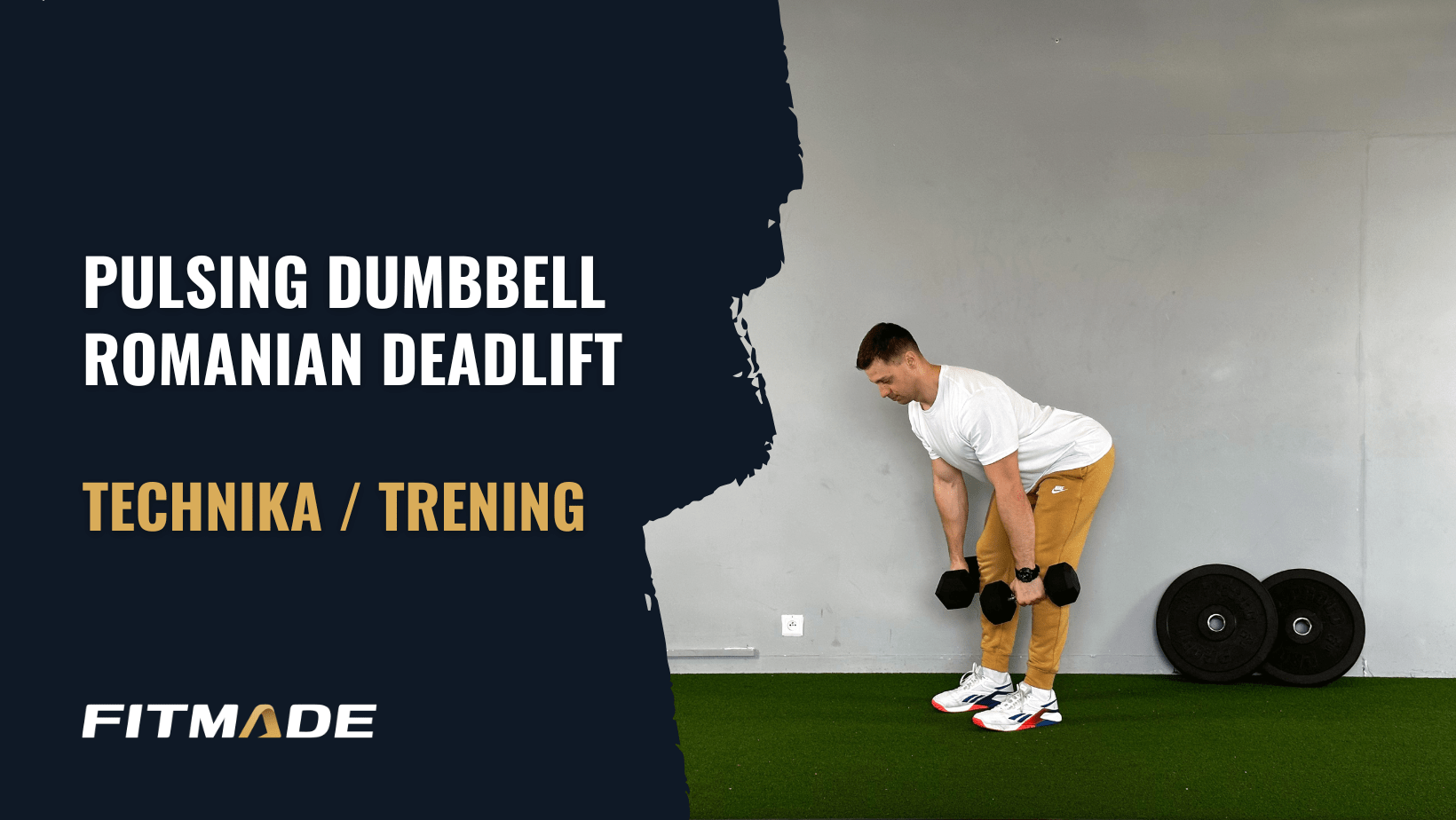 Pulsing dumbbell romanian deadlift