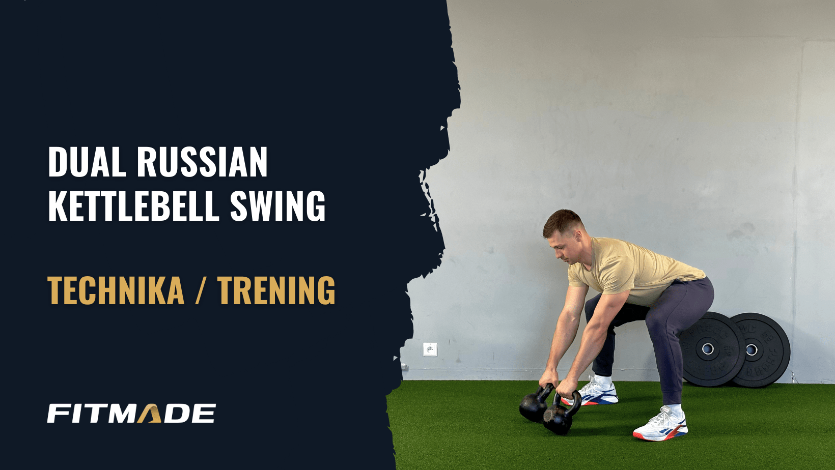 Dual russian kettlebell swing