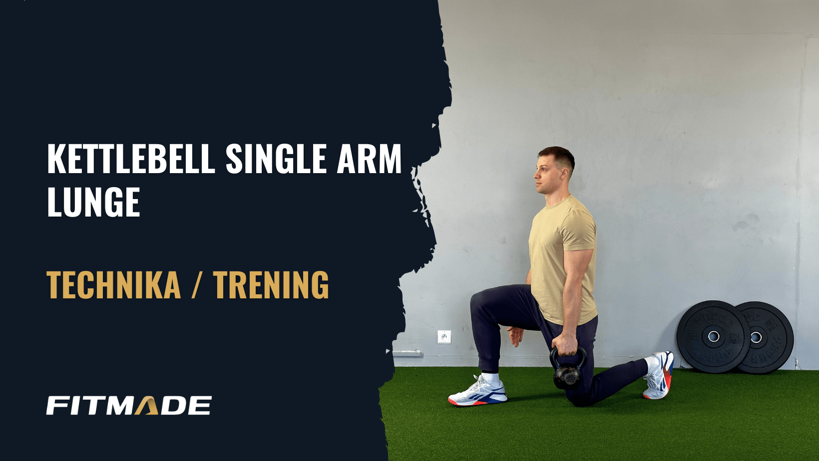 Kettlebell single arm lunge