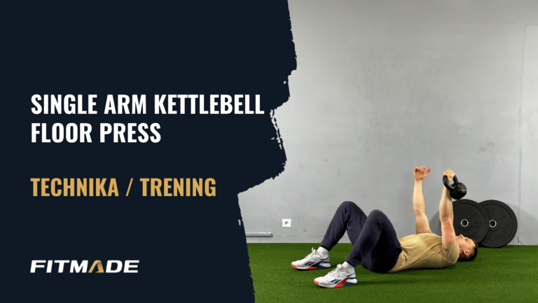 Single arm kettlebell floor press