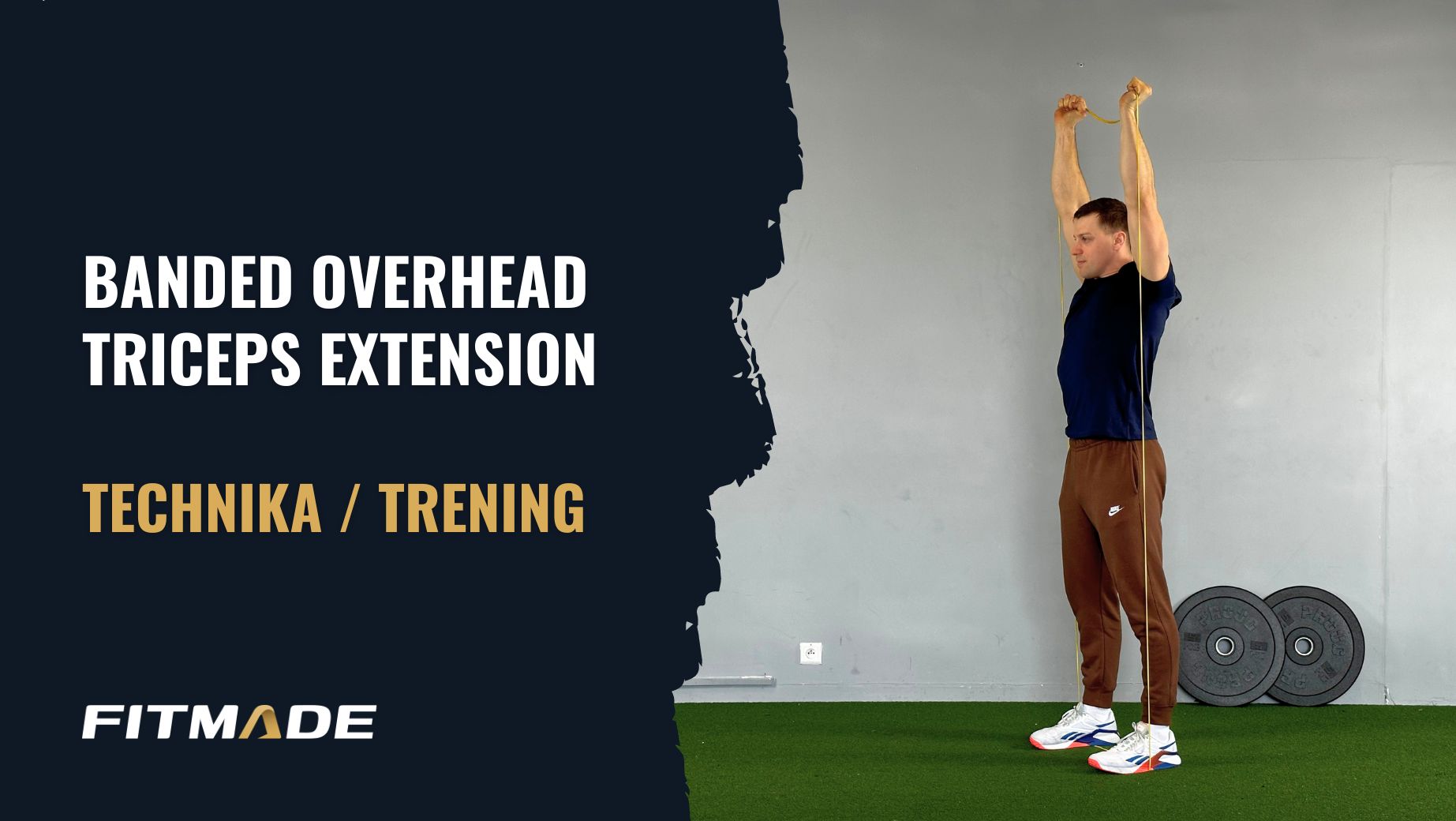 Banded overhead triceps extension