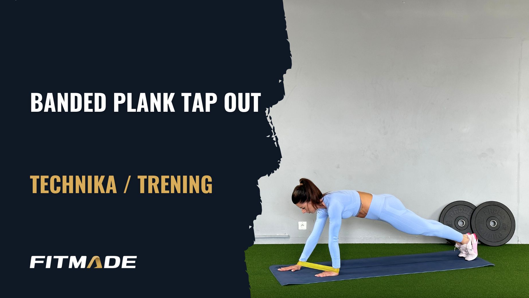 Banded plank tap out Jak zrobi Trening i plan treningowy FITMADE