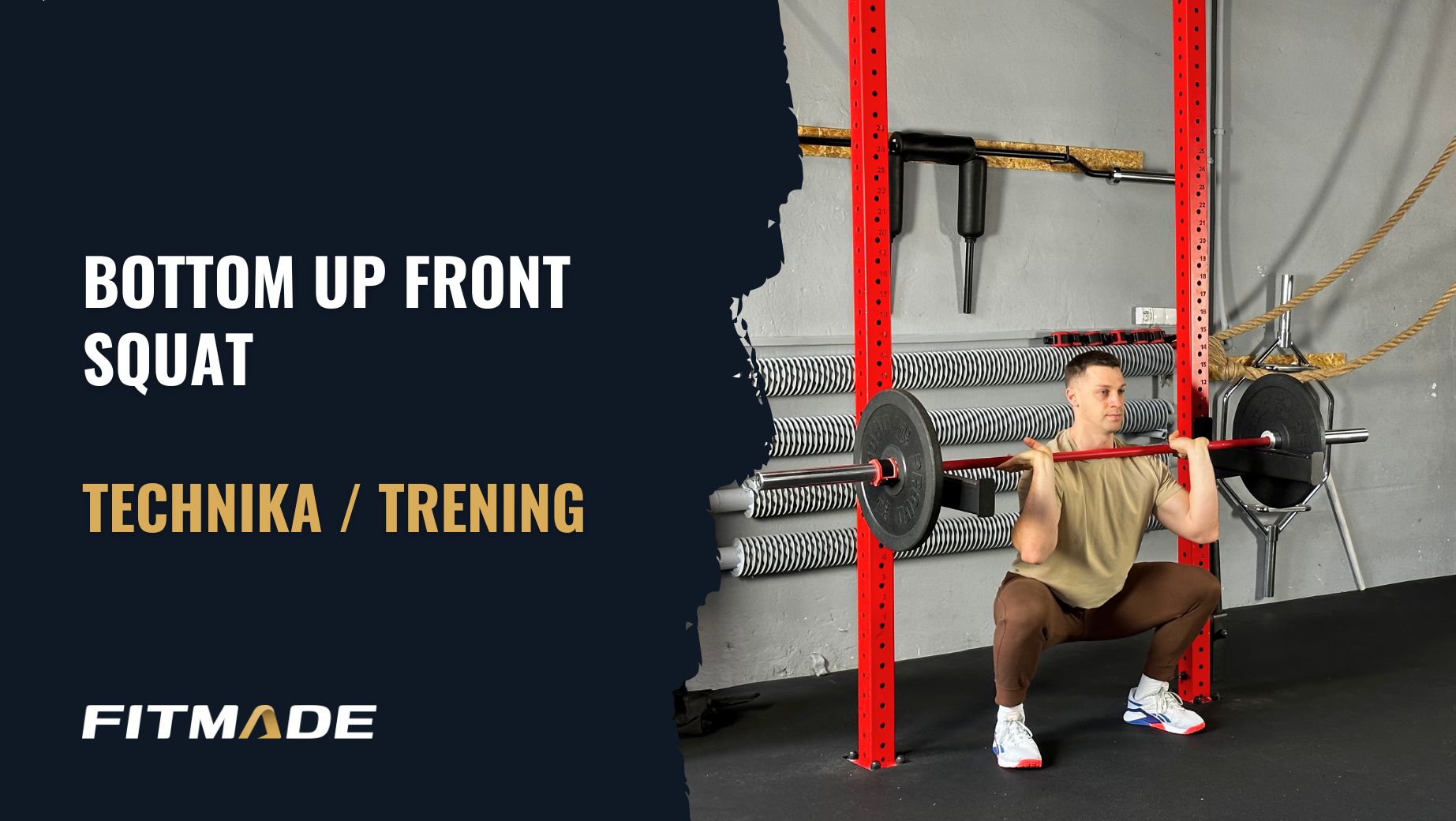 Bottom up front squat