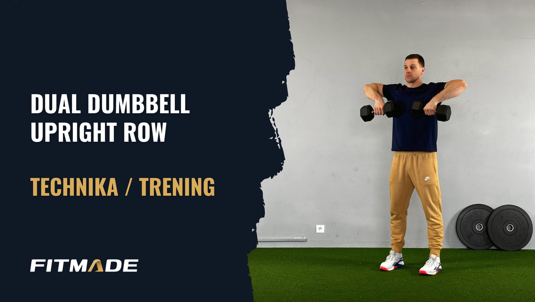 Dual dumbbell upright row