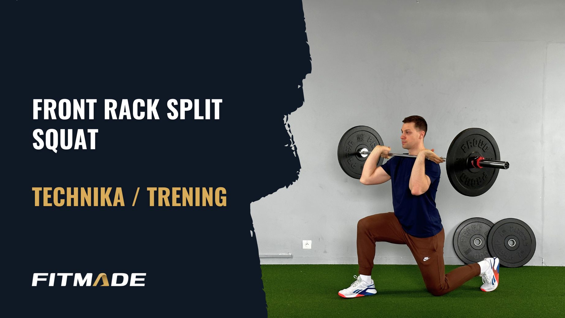 Front rack split squat