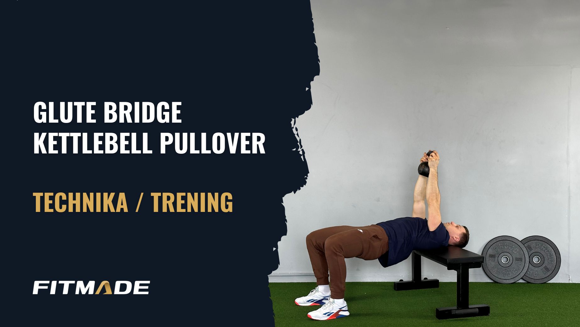 Glute bridge kettlebell pullover