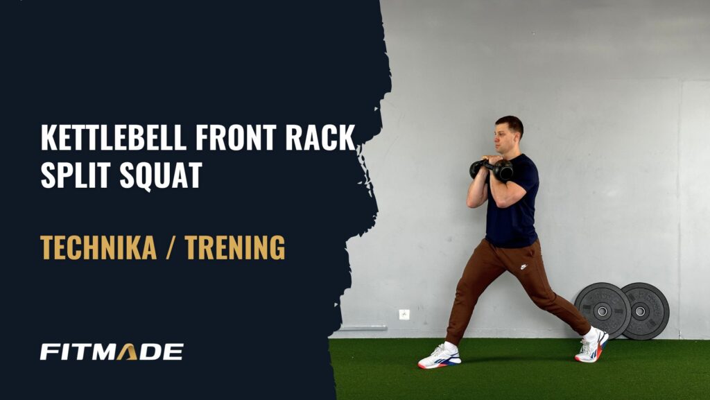 Kettlebell front rack split squat