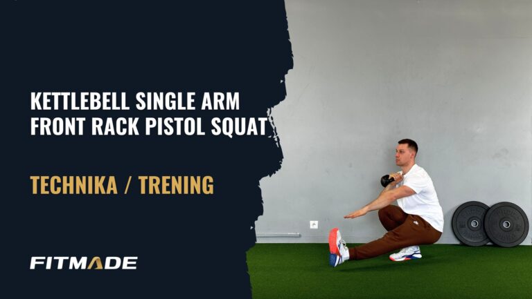 Kettlebell single arm front rack pistol squat