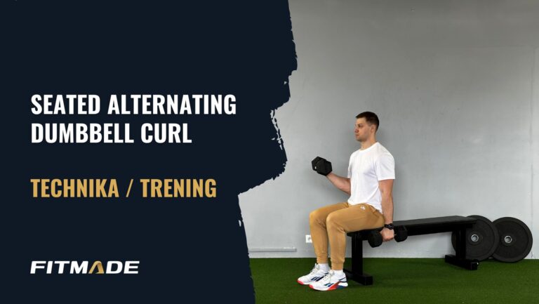 Seated alternating dumbbell curl