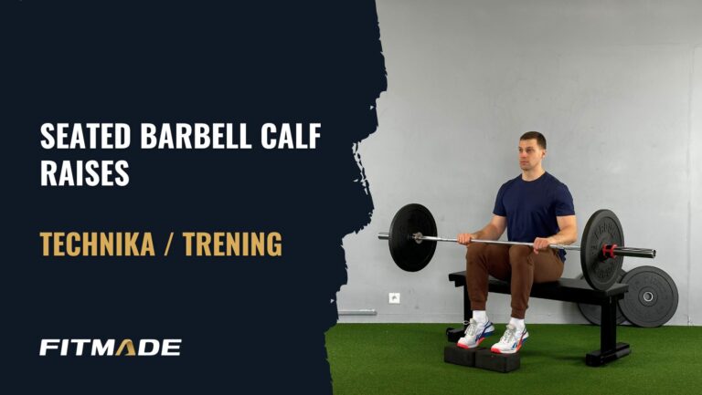 Seated barbell calf raises