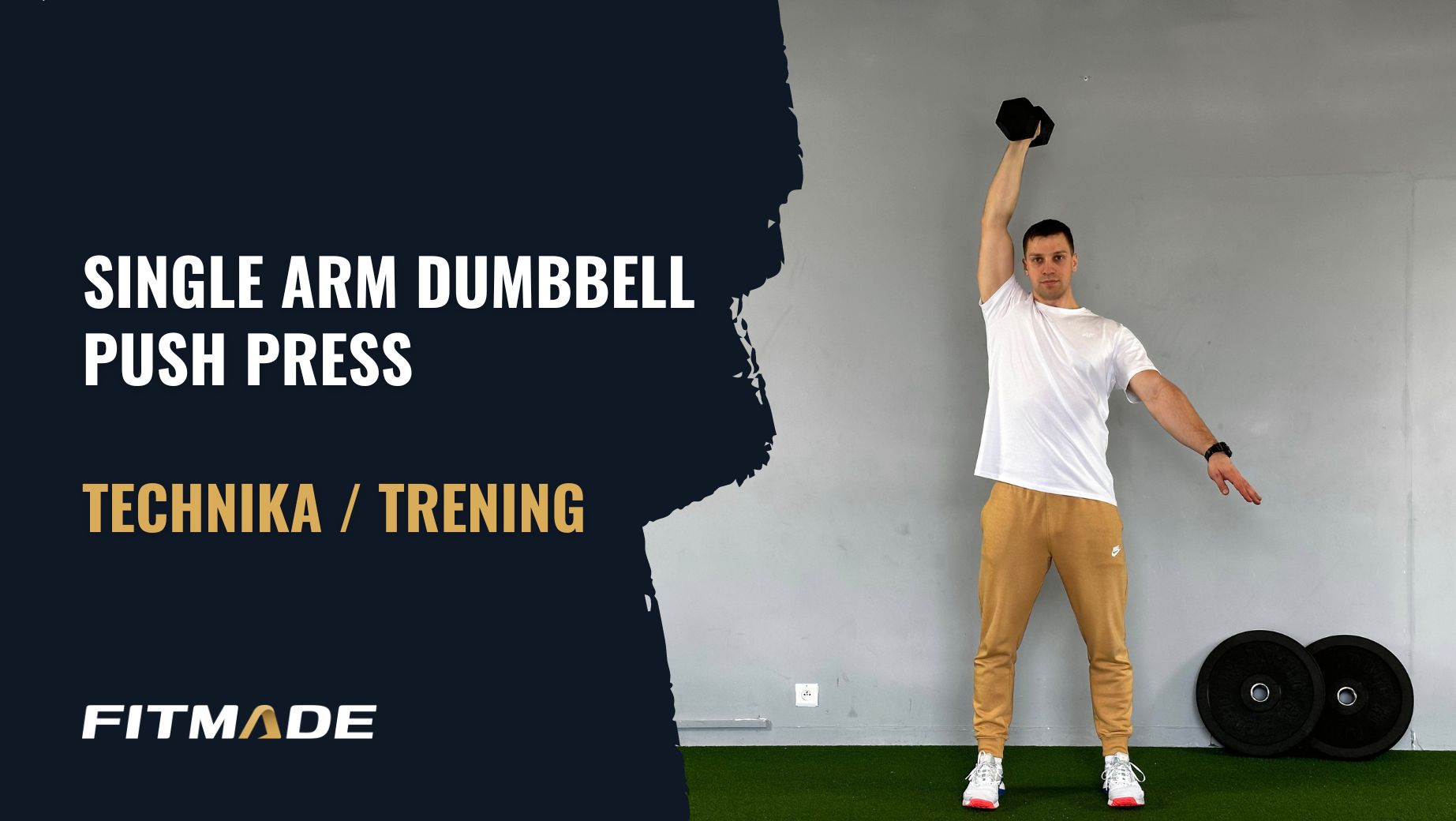 Single arm dumbbell push press