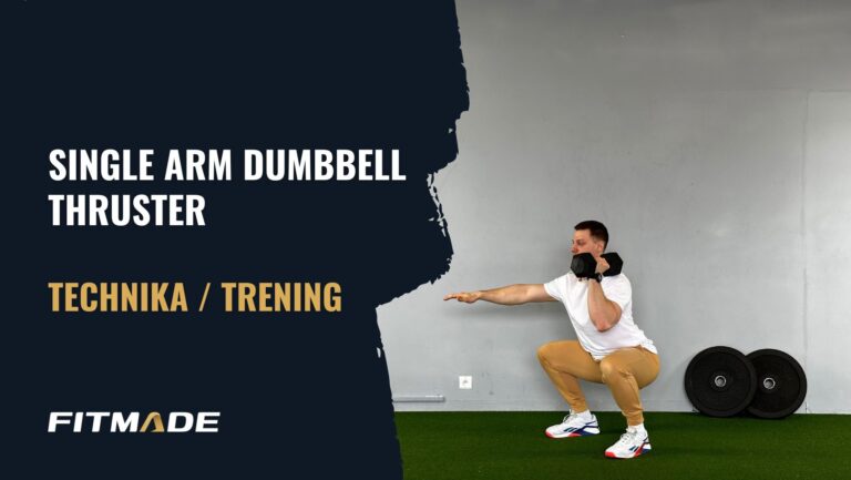 Single arm dumbbell thruster