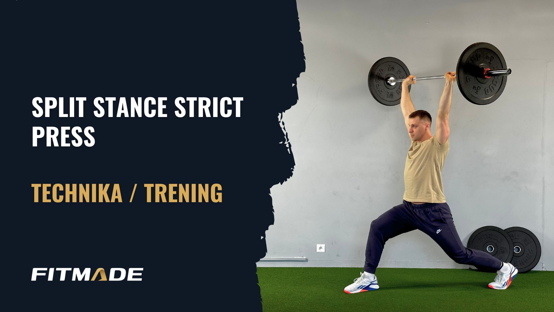 Split stance strict press