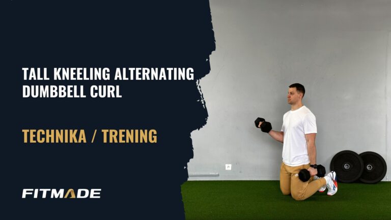 Tall kneeling alternating dumbbell curl