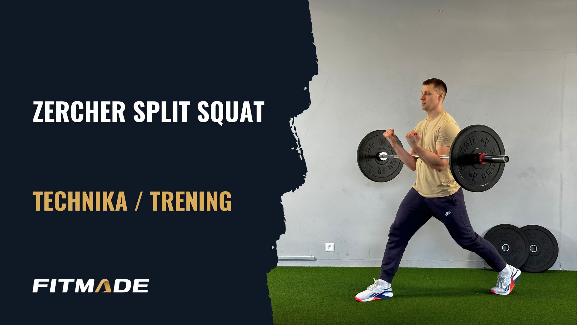 Zercher split squat