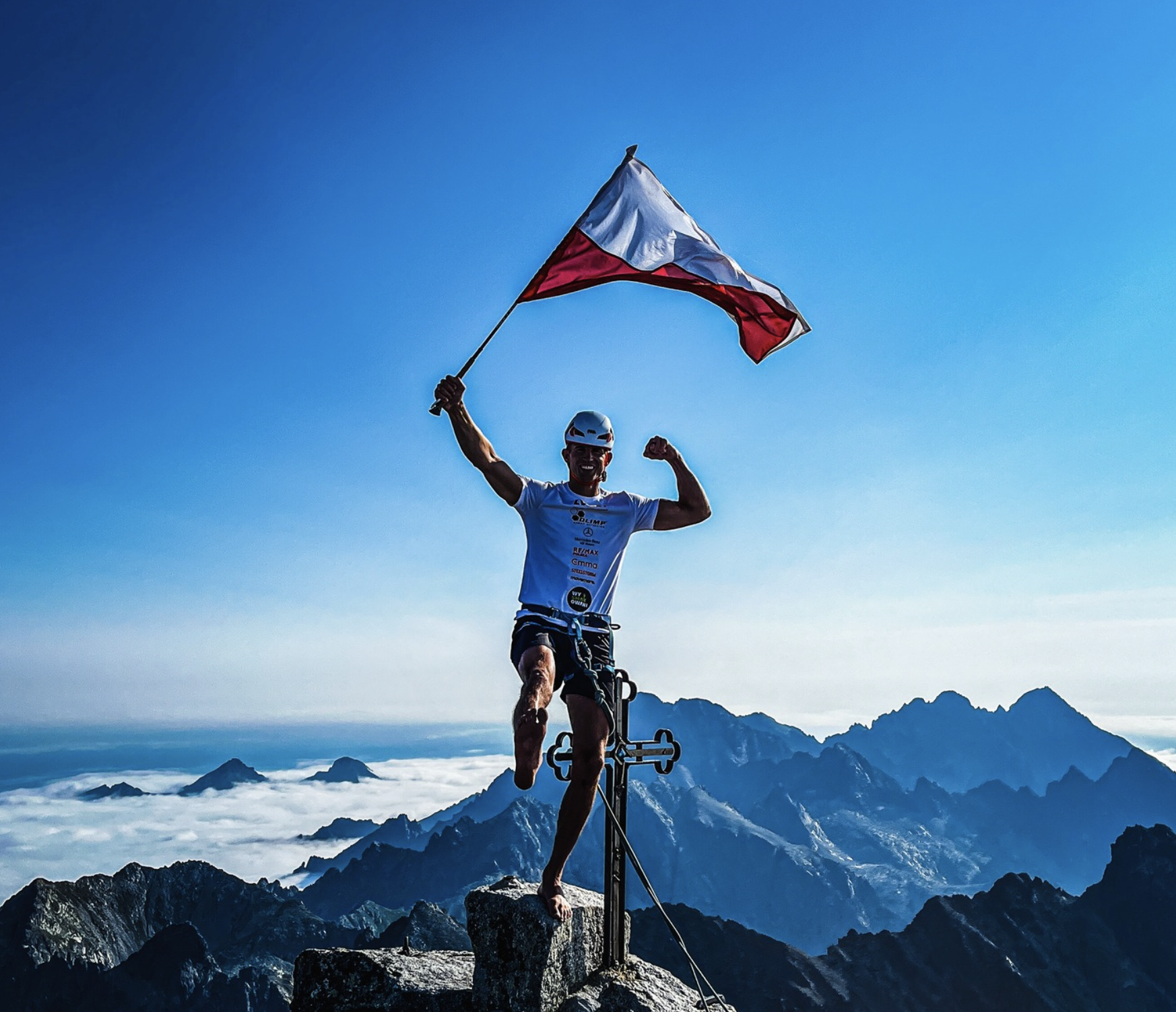 Wojciech Sobierajski zdobył boso szczyt Gerlach źródło Instagram