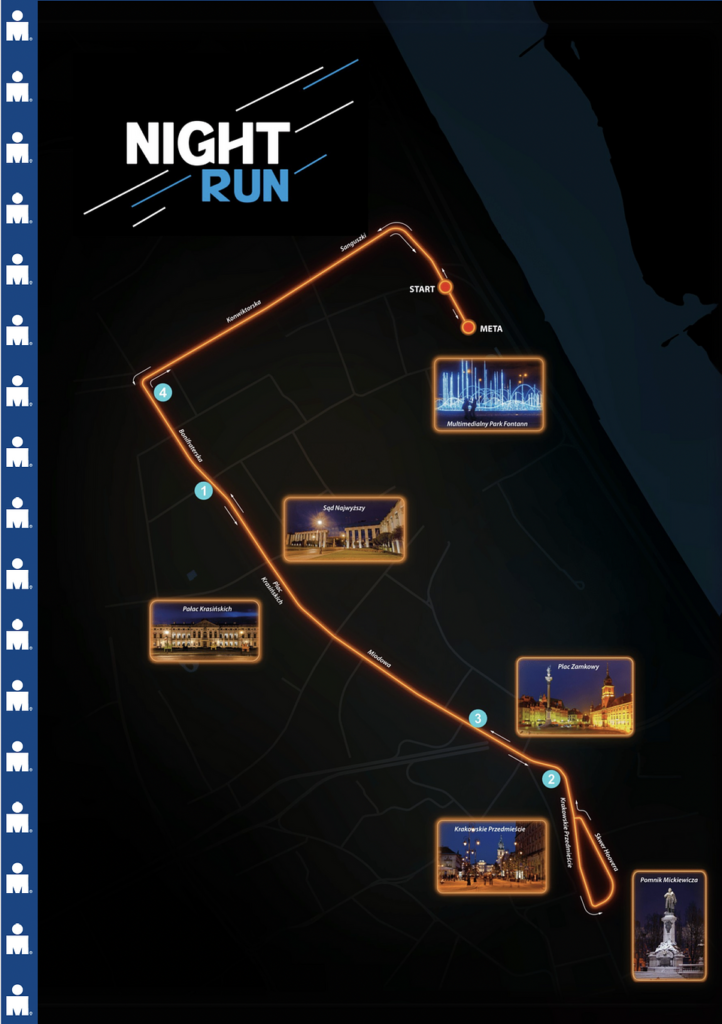 Trasa Night Run Warsaw